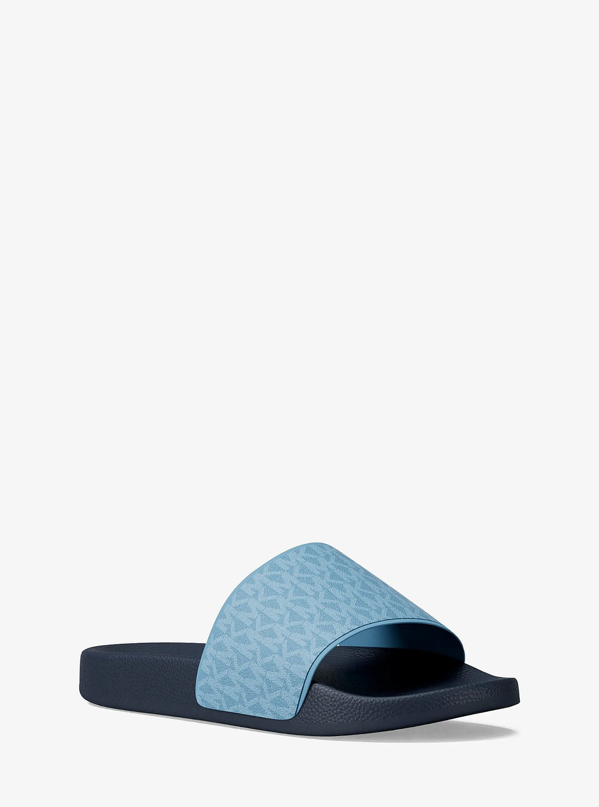 Michael Kors Dawson Signature Logo Slide Sandal - Light Sky