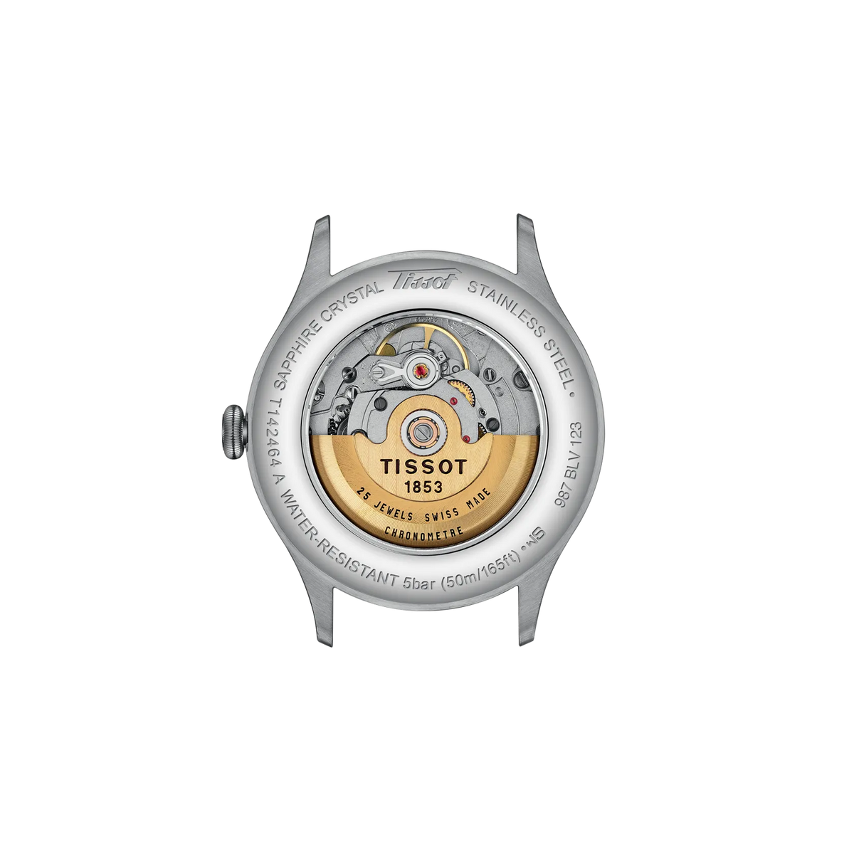 Back view of the watch case Tissot Heritage 1938 39mm