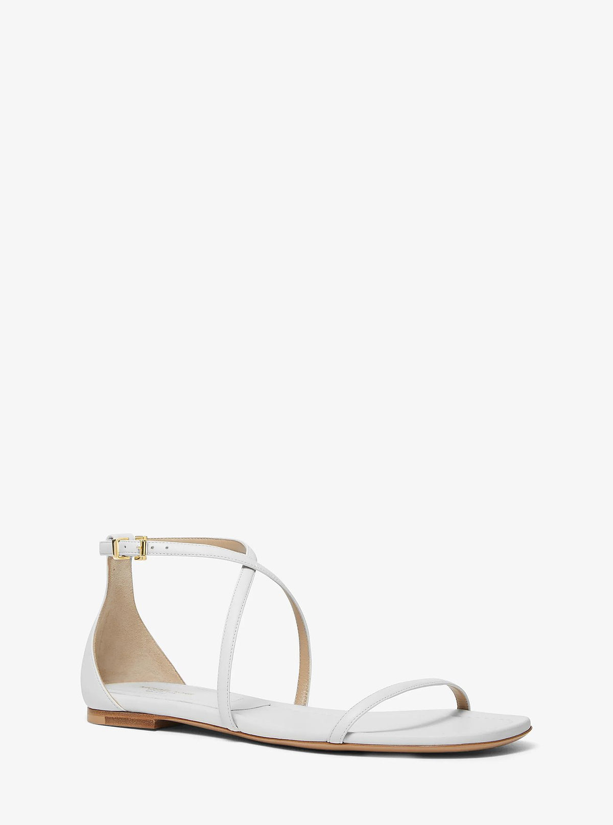 Michael Kors Polly Leather Sandal - Optic White