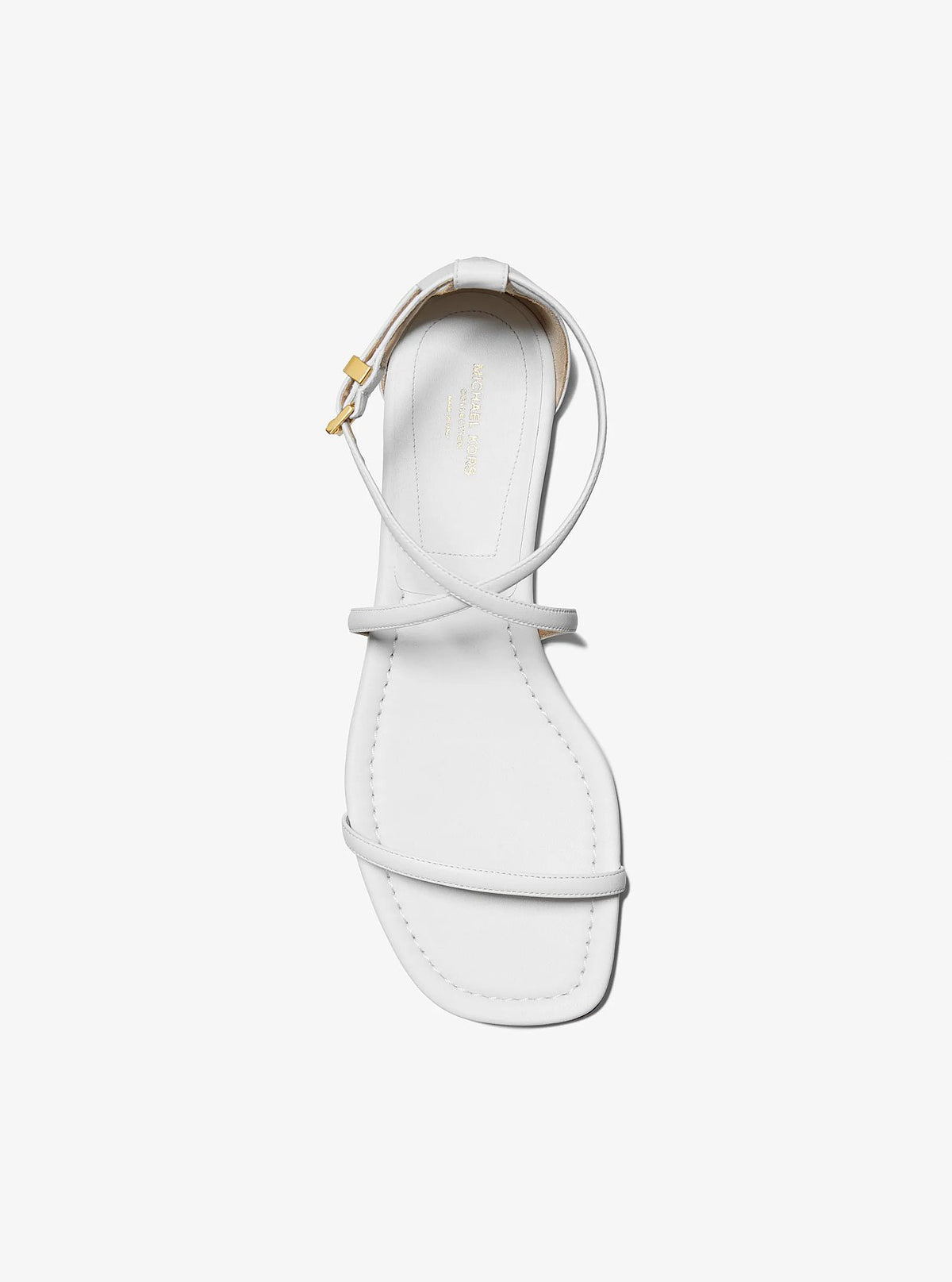 Michael Kors Polly Leather Sandal - Optic White - 3