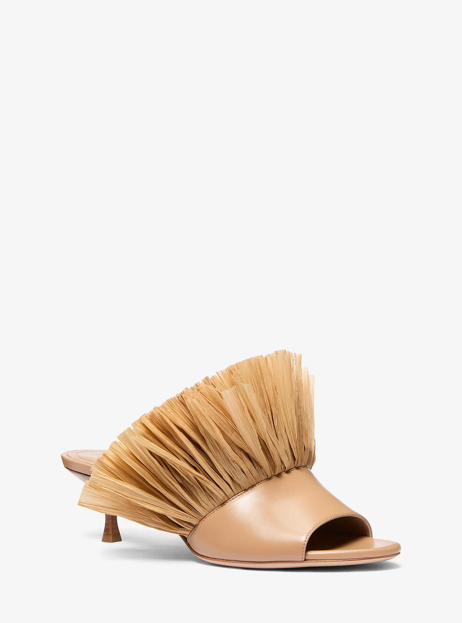 Michael Kors Catarina Leather and Fringe Mule