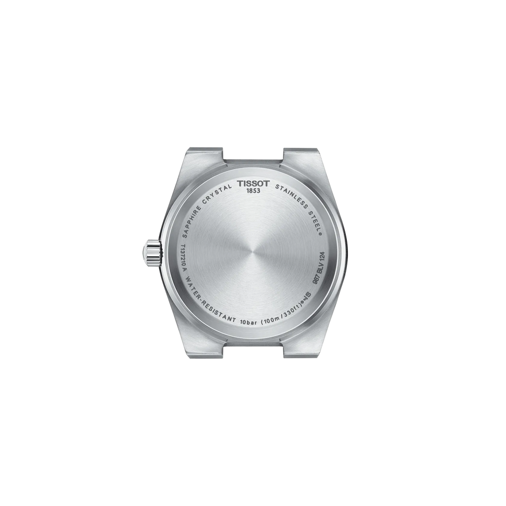 Back view of the watch case Tissot PRX 35mm