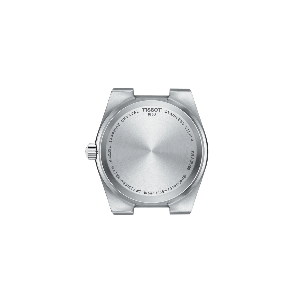 Back view of the watch case Tissot PRX 35mm