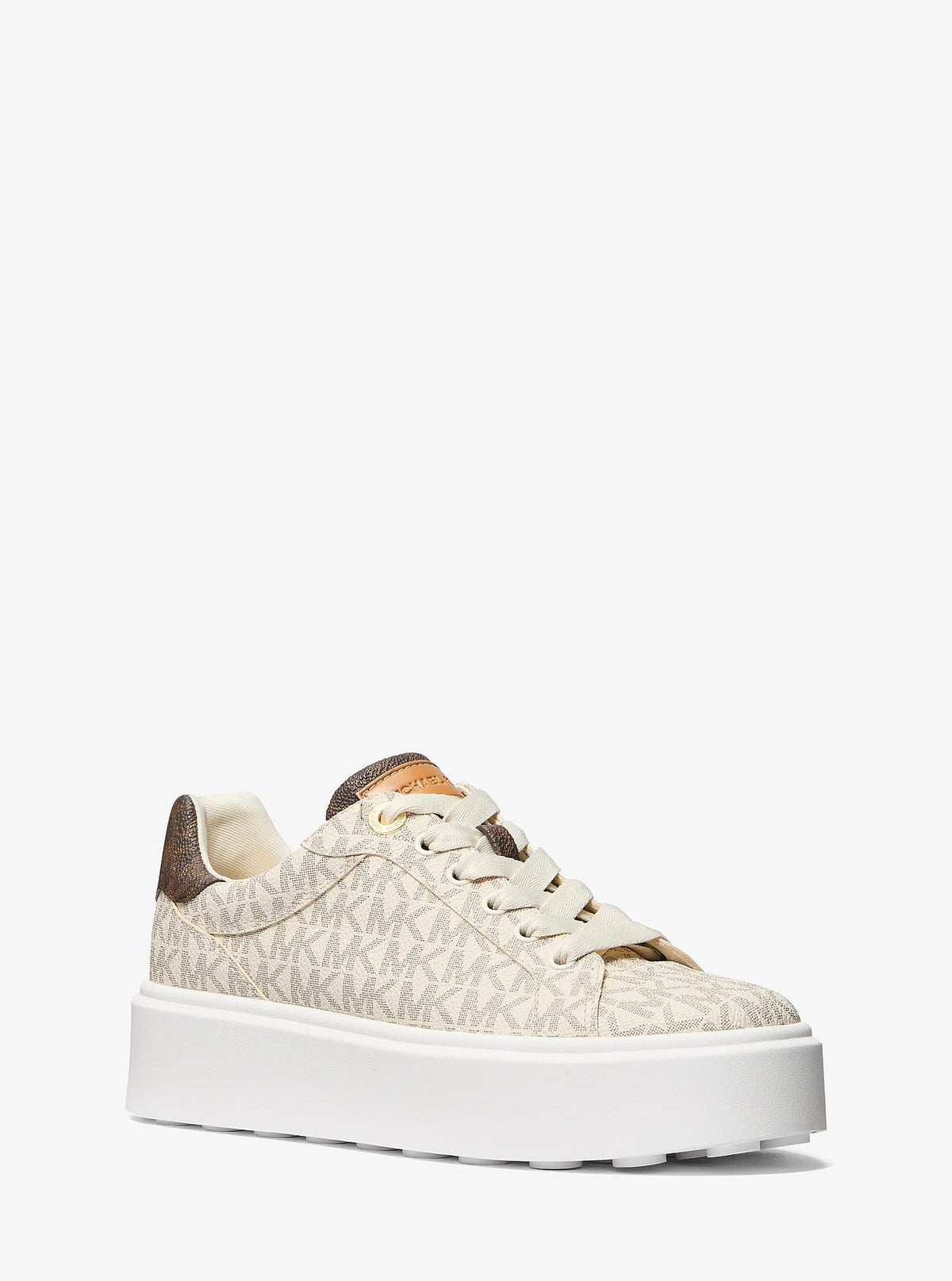 Michael Kors Romey Two-Tone Logo Platform Sneaker - Vanilla