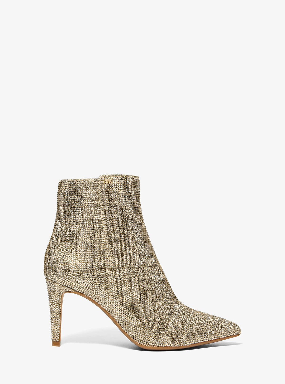 Michael Kors Dorothy Embellished Glitter Chain-Mesh Ankle Boot - Pale Gold - 2