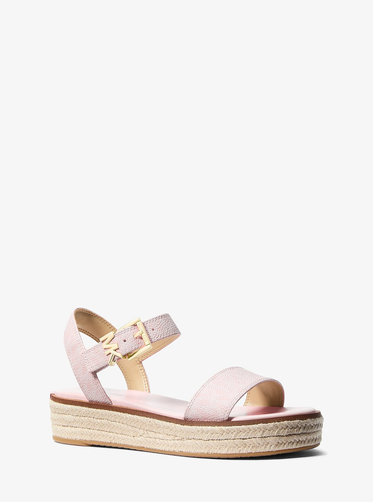 Michael Kors Richie Signature Logo Platform Espadrille Sandal - Powder Blush