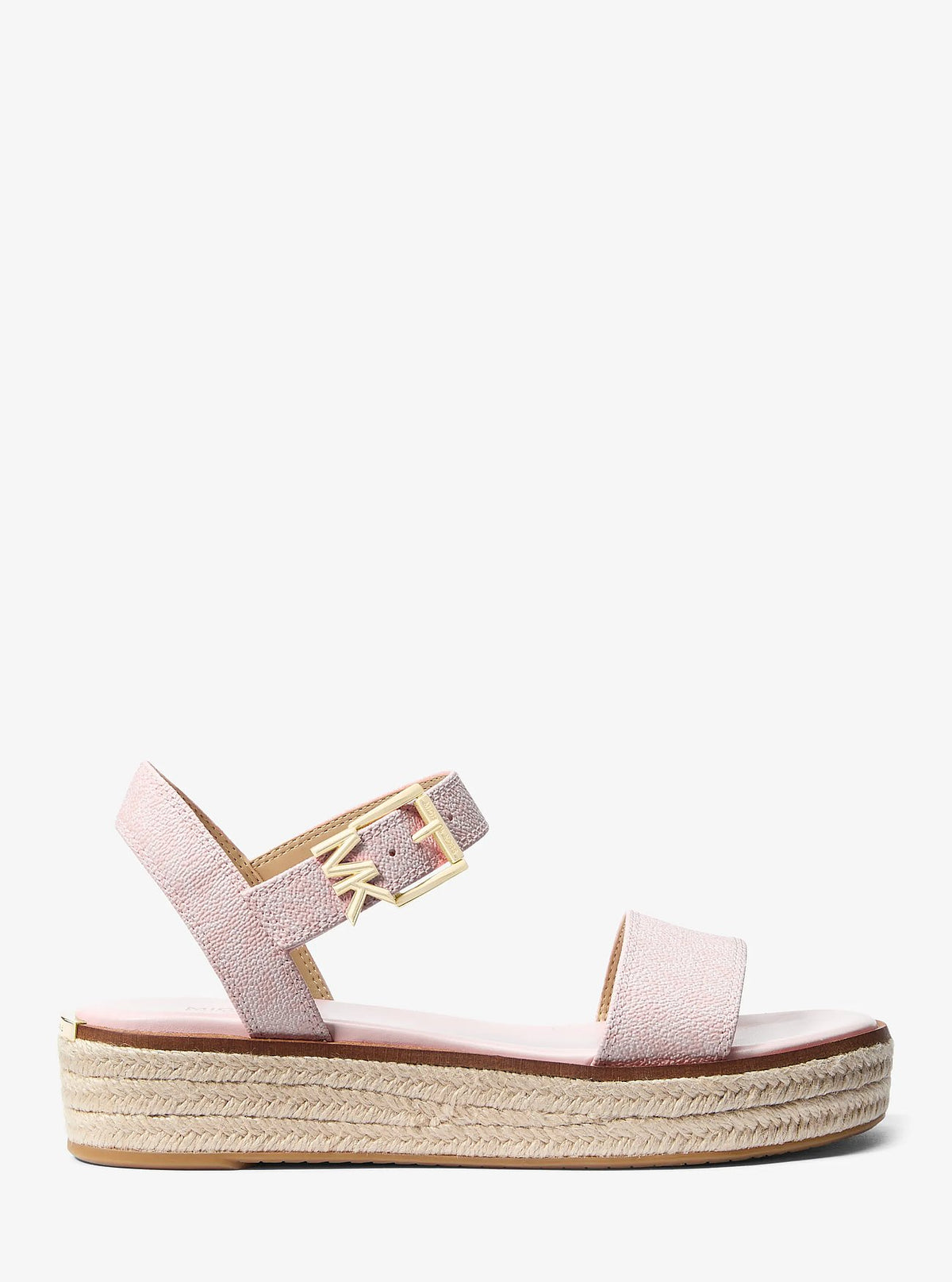 Michael Kors Richie Signature Logo Platform Espadrille Sandal - Powder Blush - 2