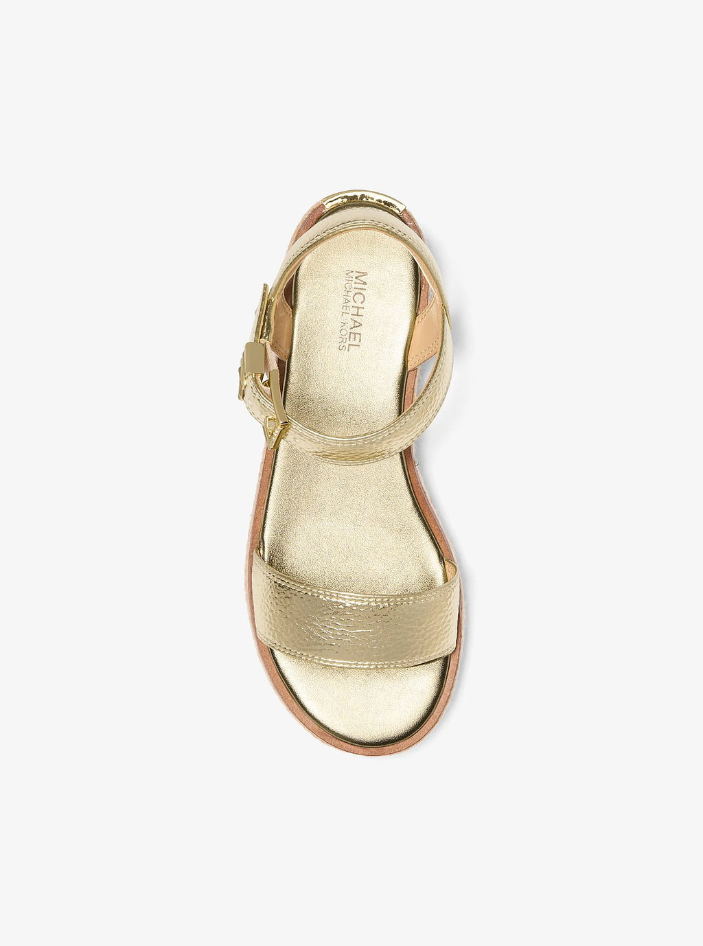 Michael Kors Richie Metallic Platform Espadrille Sandal - Pale Gold - 4