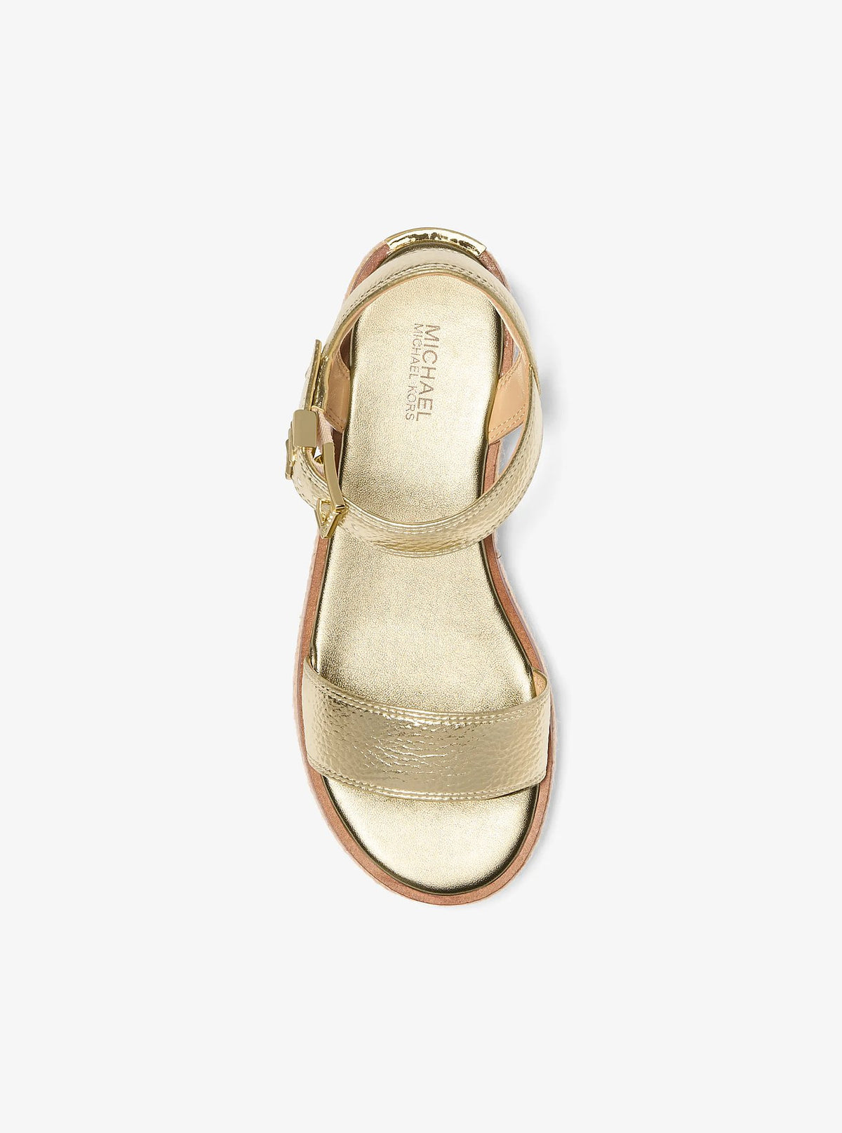 Michael Kors Richie Metallic Platform Espadrille Sandal - Pale Gold - 4
