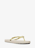 Michael Kors Signature Logo Flip Flops - Vanilla