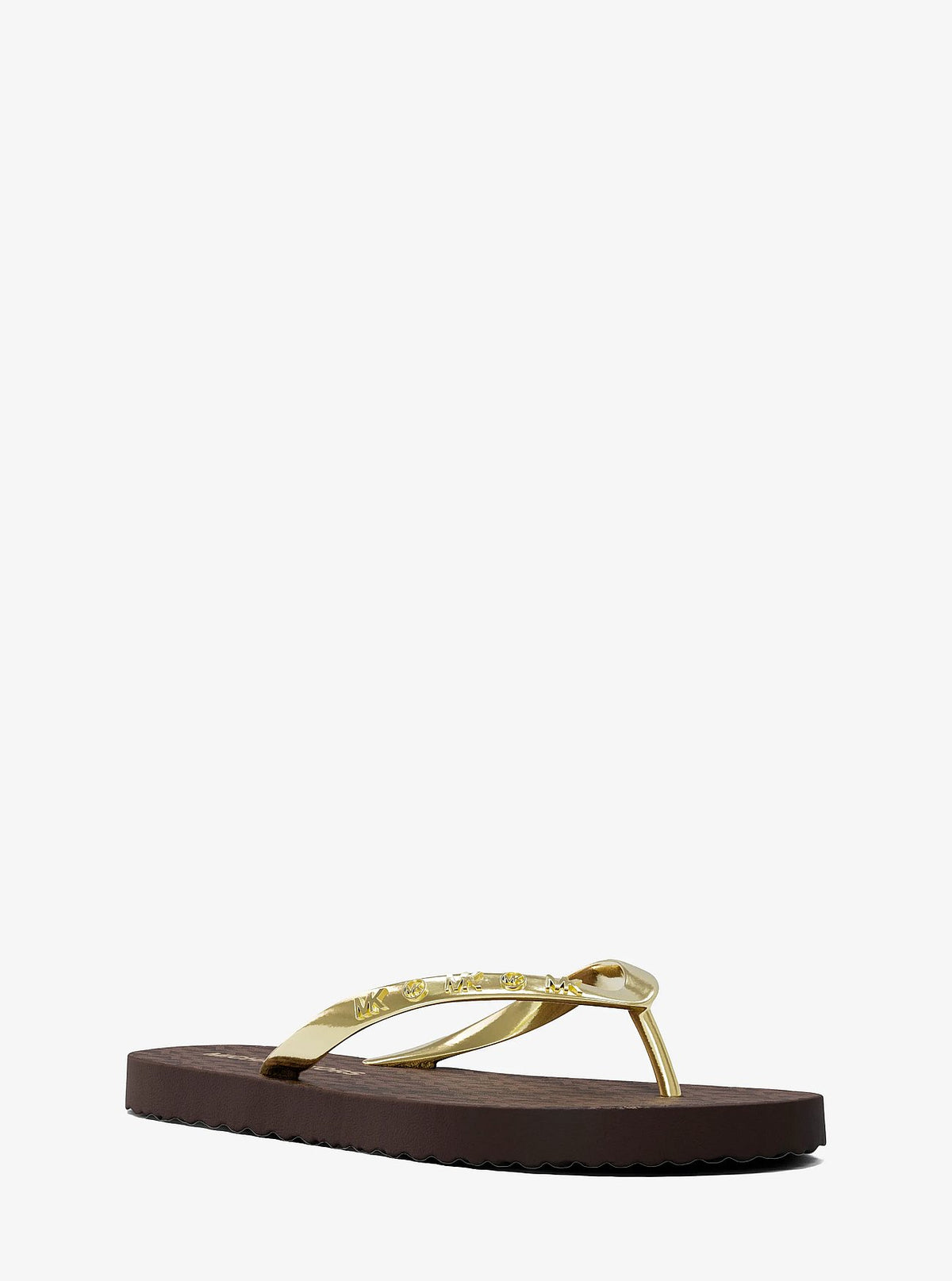 Michael Kors Signature Logo Flip Flops - Brown