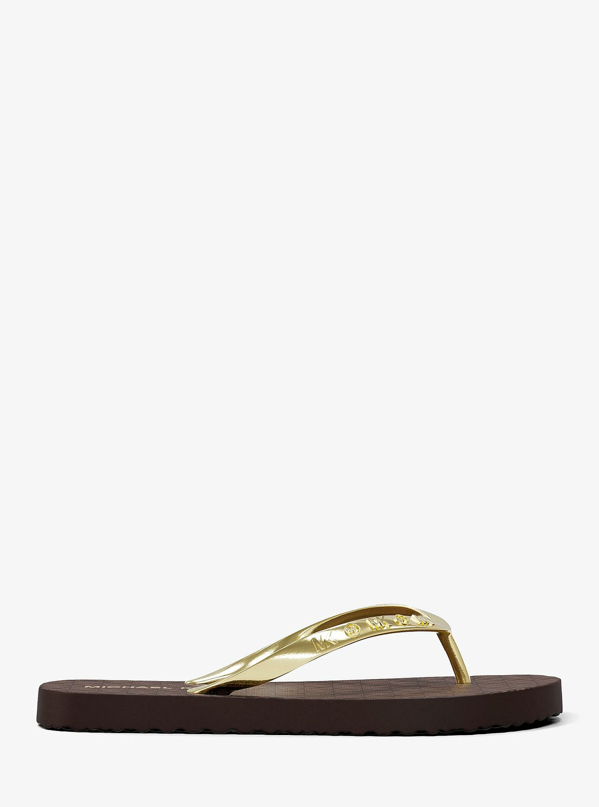Michael Kors Signature Logo Flip Flops - Brown - 2