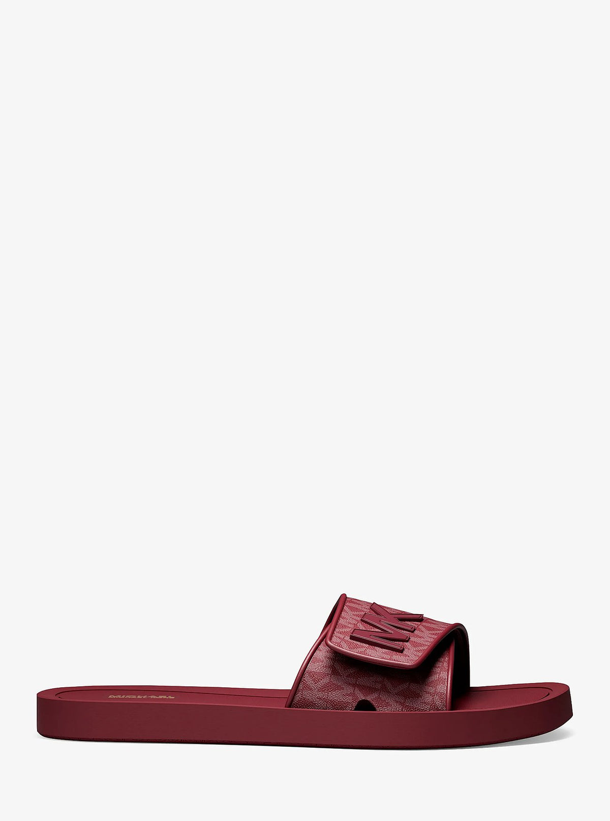 Michael Kors Palmer Signature Logo Slide Sandal - Maroon - 2