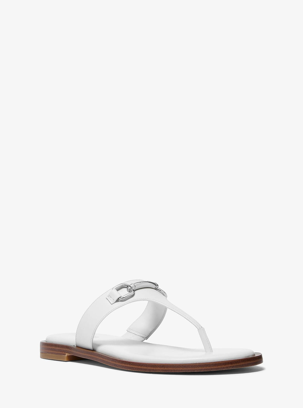 Michael Kors Carson Leather Sandal - Optic White