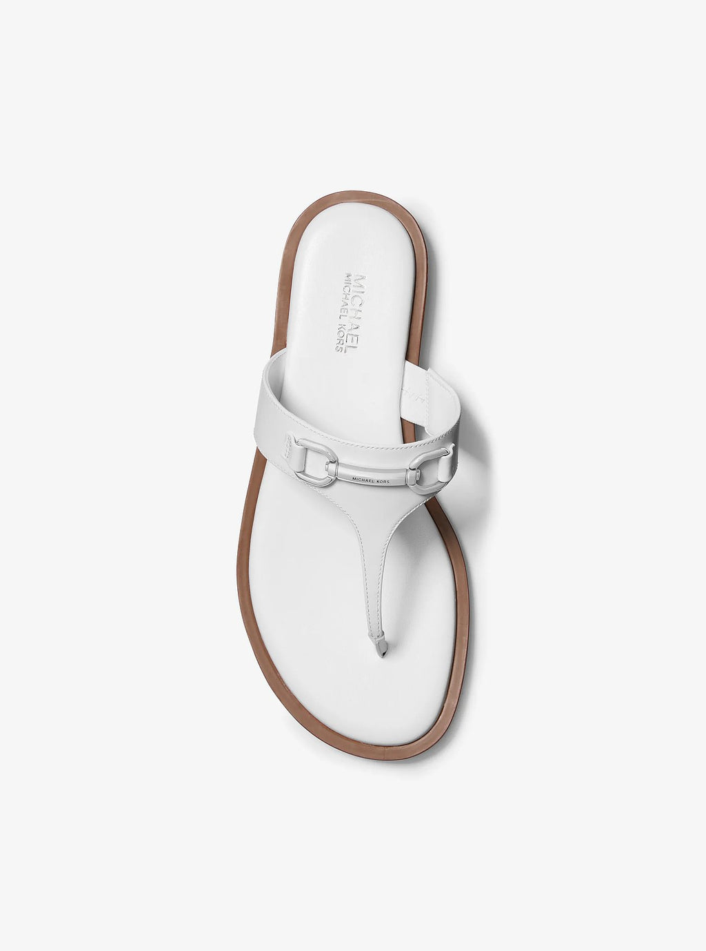 Michael Kors Carson Leather Sandal - Optic White - 3