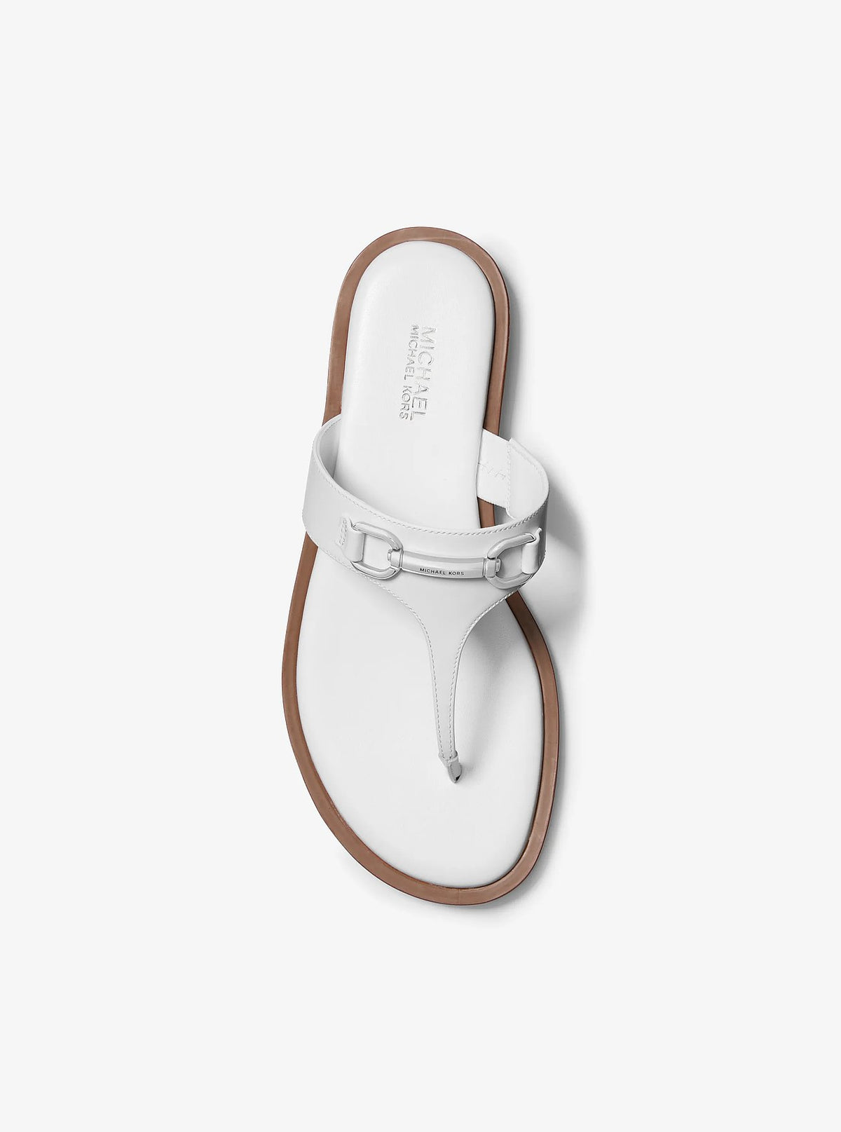 Michael Kors Carson Leather Sandal - Optic White - 3