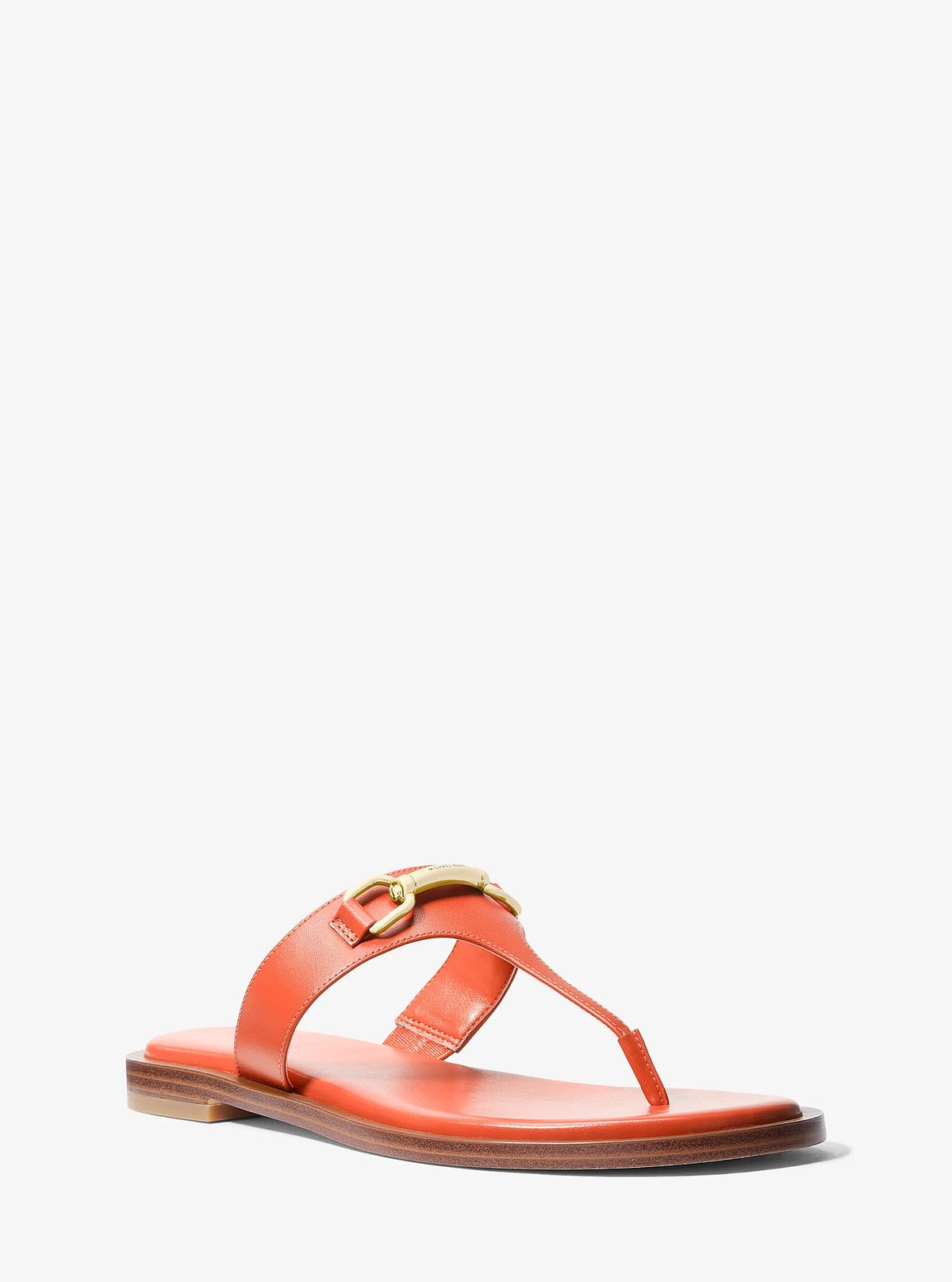 Michael Kors Carson Leather Sandal - Red Clay