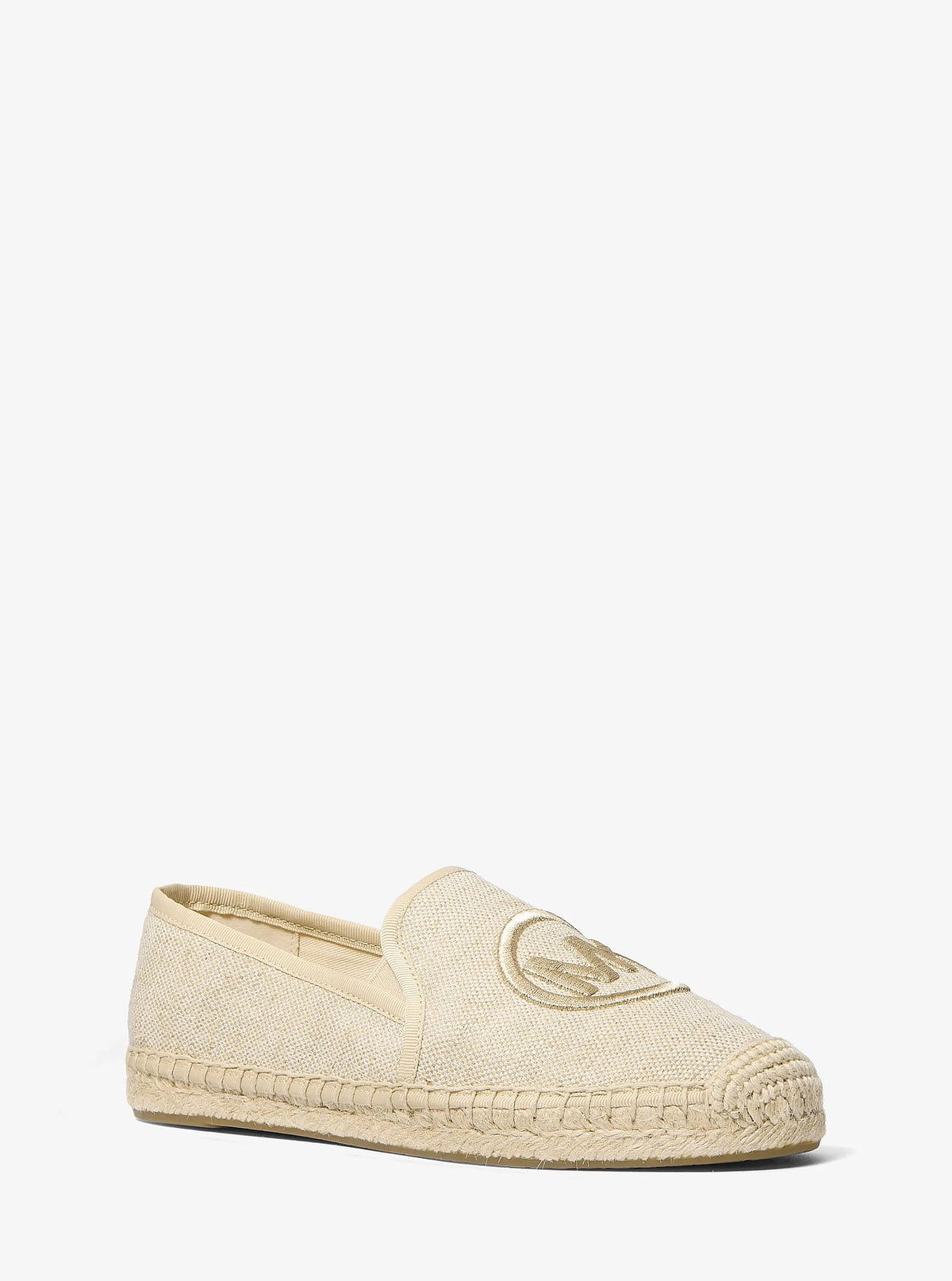 Michael Kors Hastings Metallic Canvas Espadrille - Pale Gold