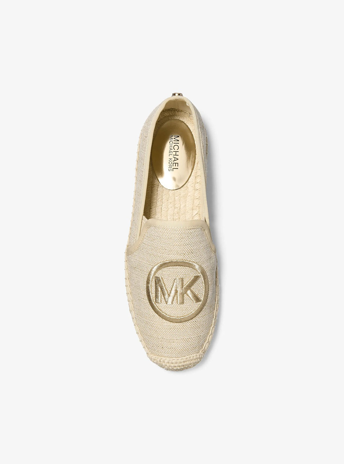Michael Kors Hastings Metallic Canvas Espadrille - Pale Gold - 4