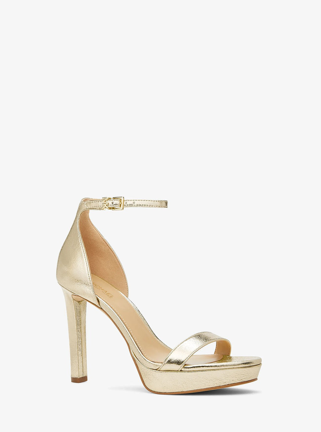 Michael Kors Margot Metallic Platform Sandal - Pale Gold