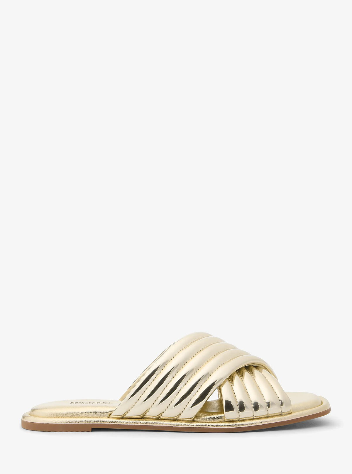 Michael Kors Portia Metallic Slide Sandal - Pale Gold - 2