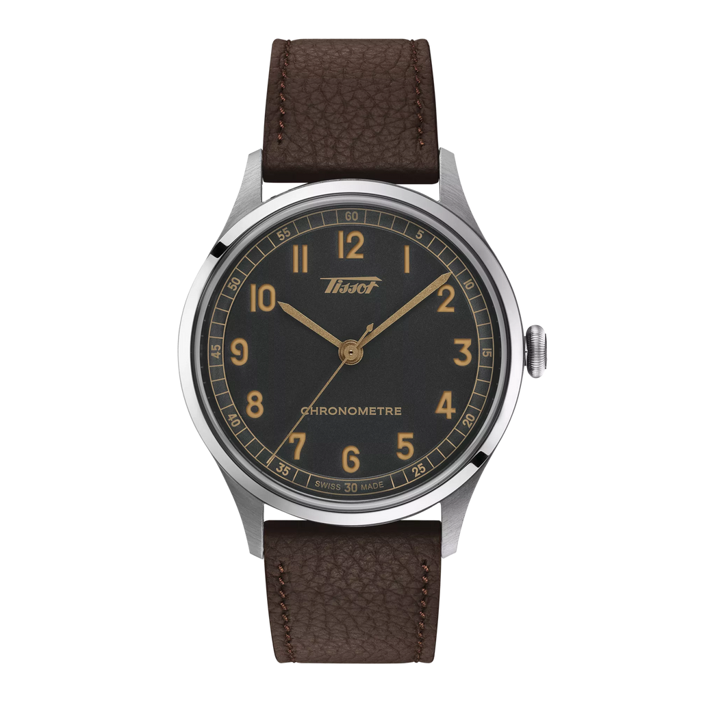 Front view of the watch Tissot Heritage 1938 39mm