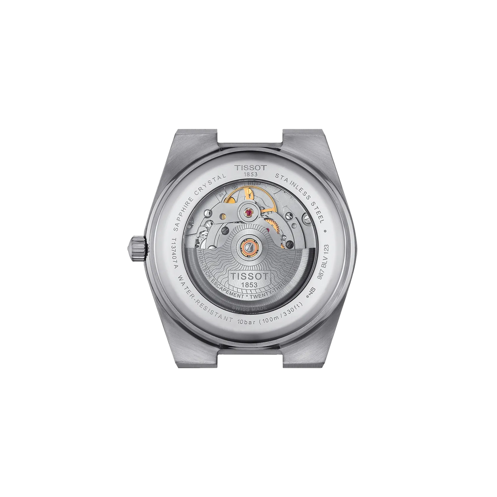 Back view of the watch case Tissot PRX 40mm