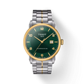 Front view of the watch Tissot Luxury Powermatic 80 with shadow