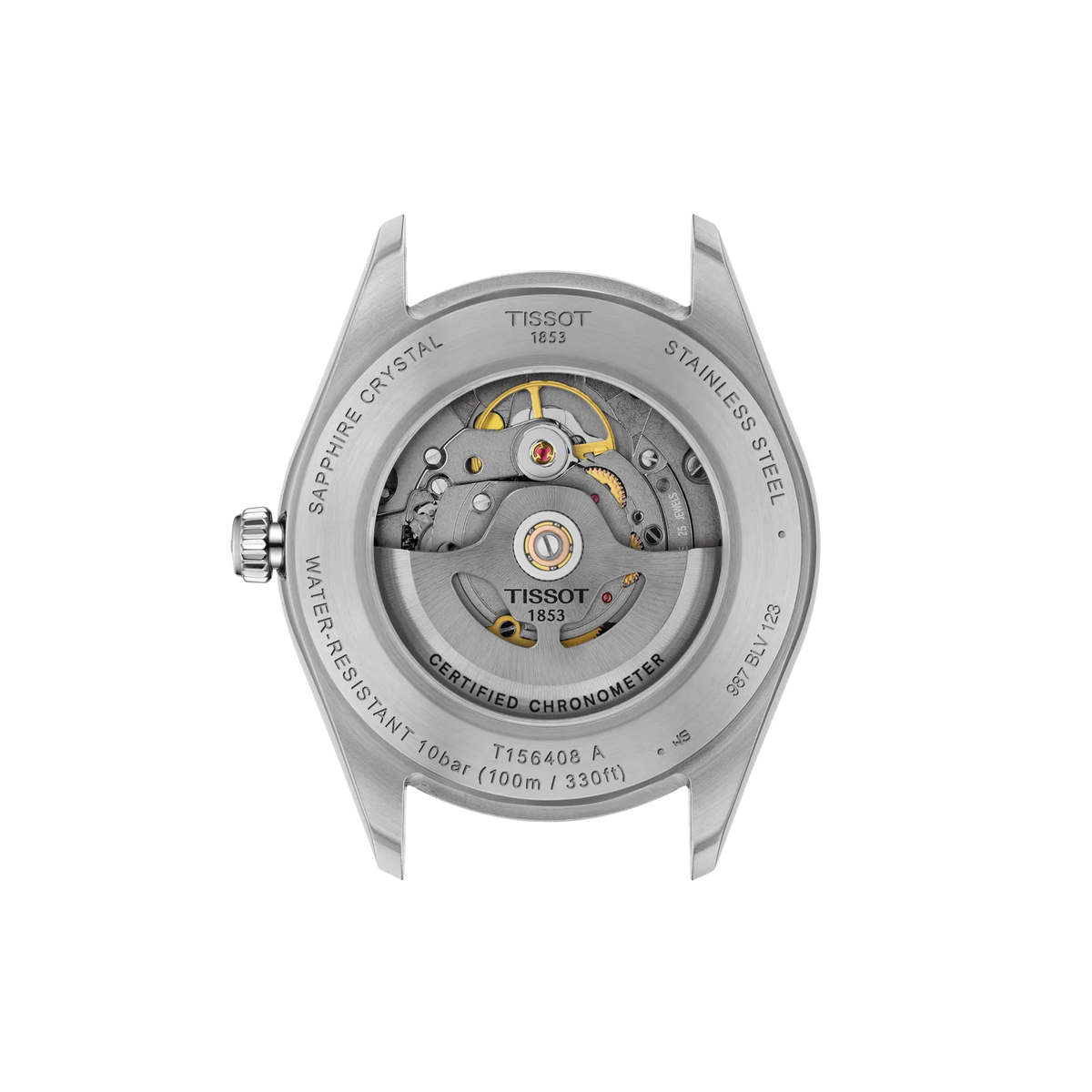 Back view of the watch case Tissot Ballade 39mm