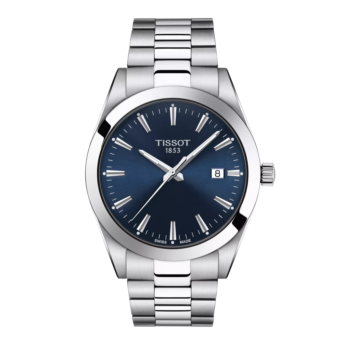 Front view of the watch Tissot Gentleman 40mm