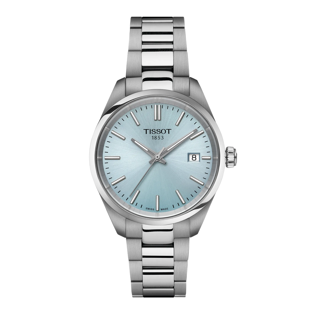 Front view of the watch Tissot PR 100 34mm