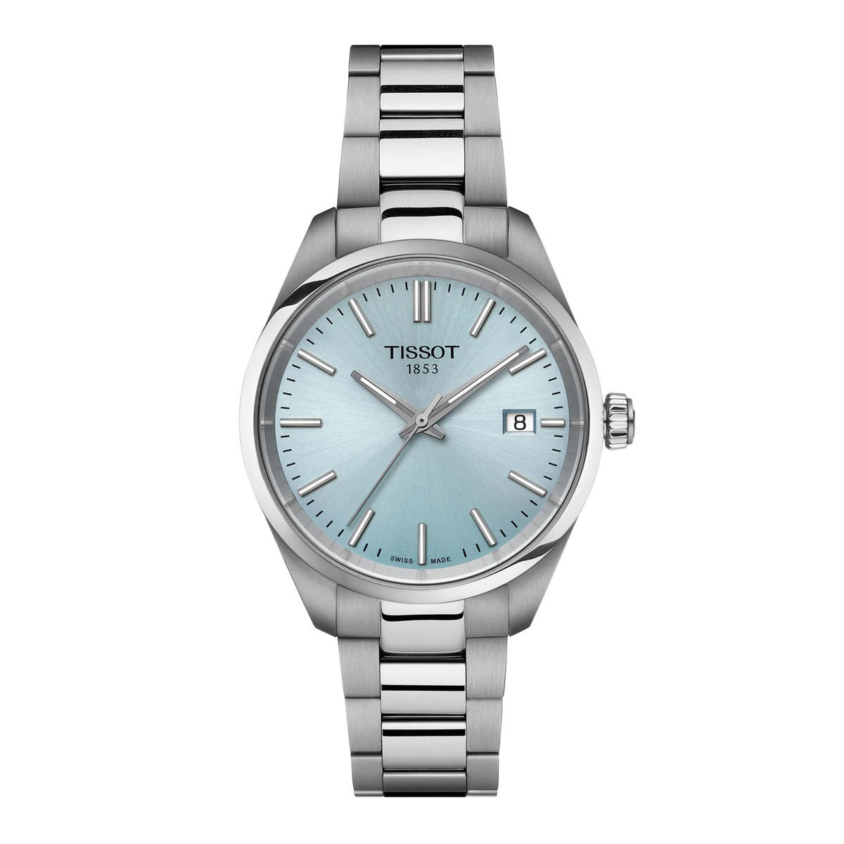 Front view of the watch Tissot PR 100 34mm