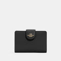Coach Medium Corner Zip Wallet - Gold/Black (Women's)