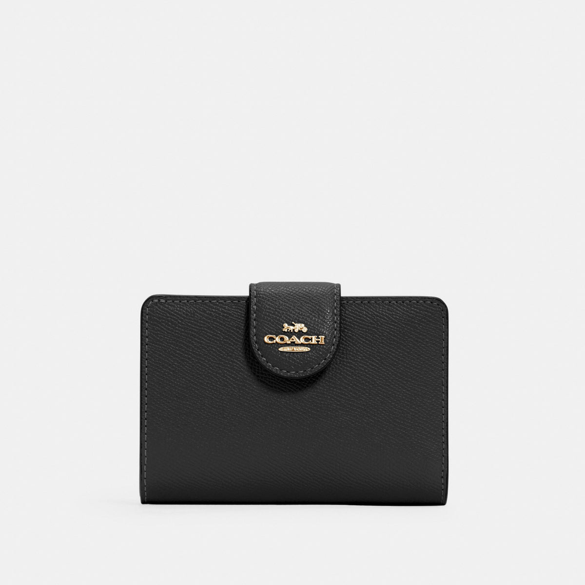 Coach Medium Corner Zip Wallet - Gold/Black (Women's)