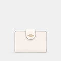 Coach Medium Corner Zip Wallet - Gold/Chalk (Women's)