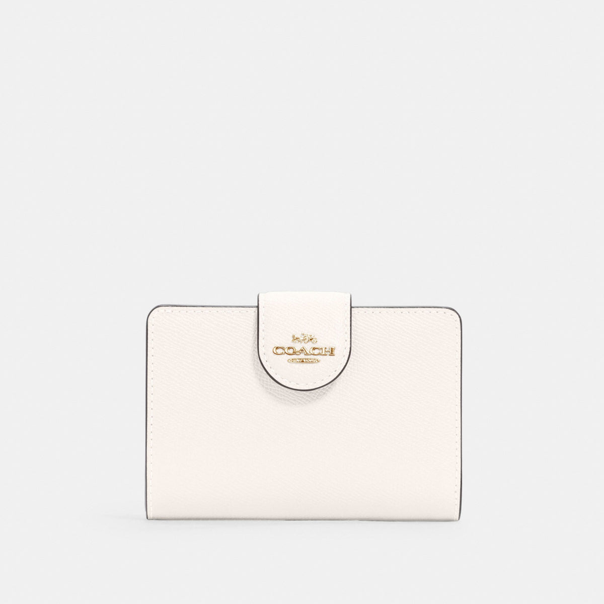 Coach Medium Corner Zip Wallet - Gold/Chalk (Women's)