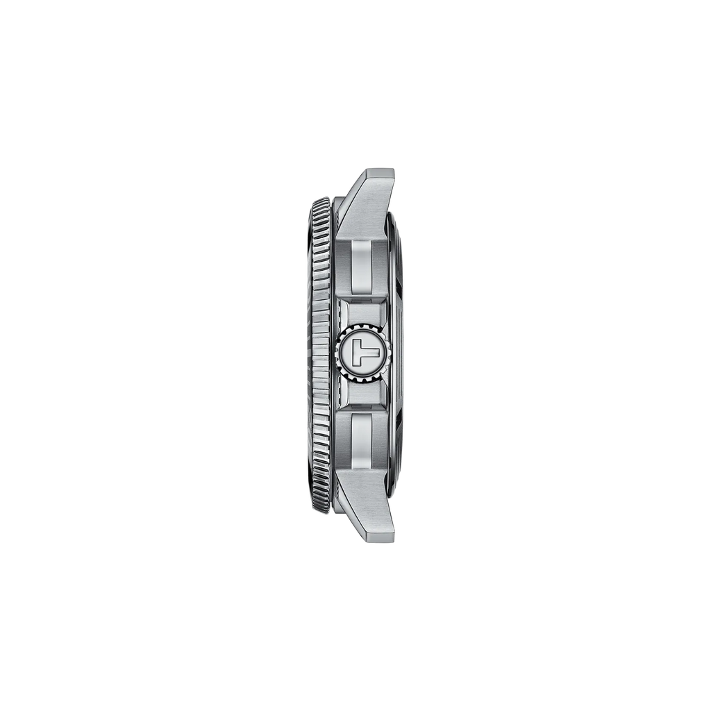 Profile view of the watch case Tissot Seastar 1000 43mm