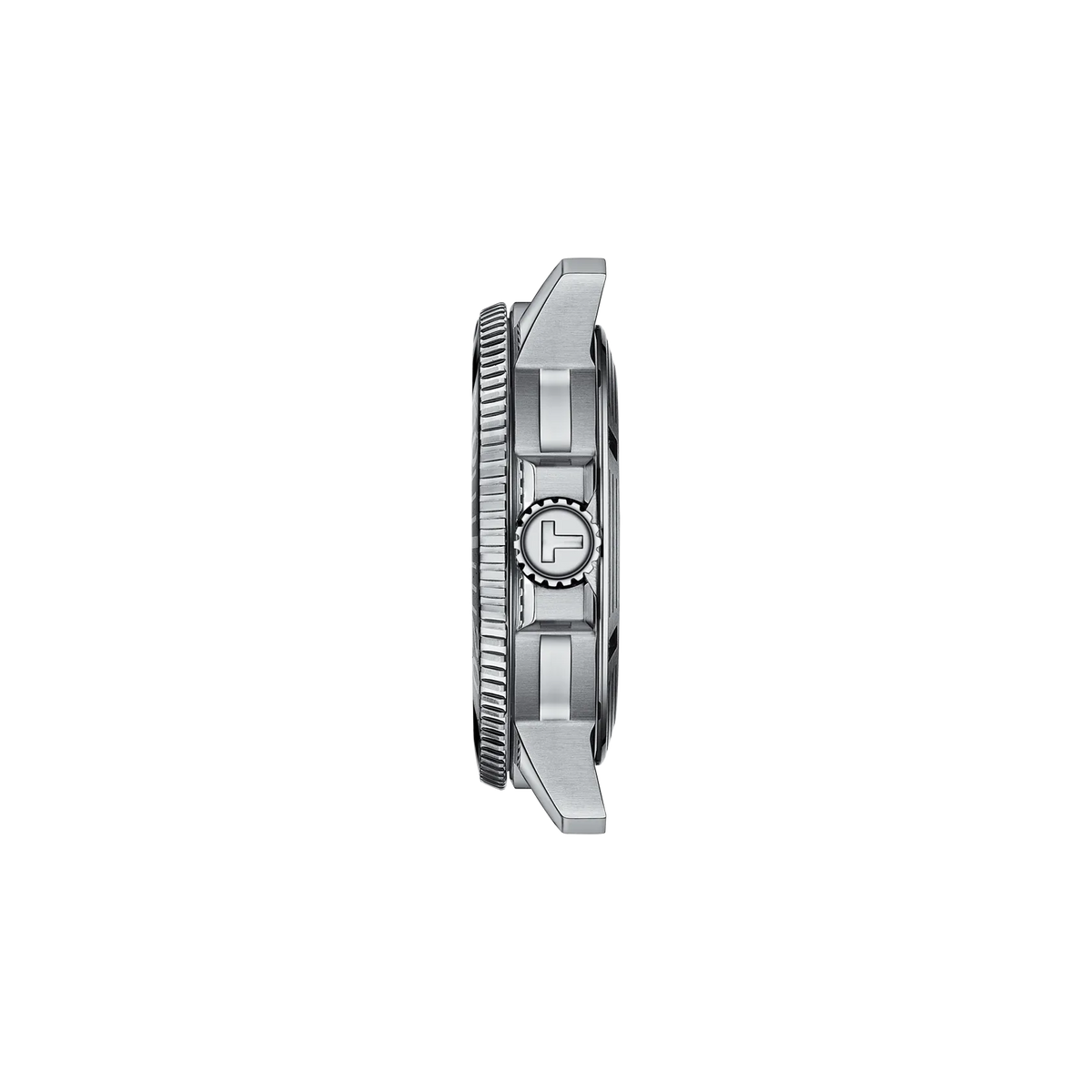 Profile view of the watch case Tissot Seastar 1000 43mm