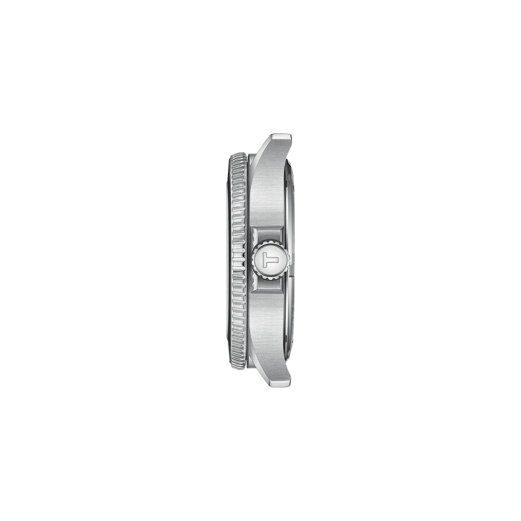 Profile view of the watch case Tissot Seastar 1000 GMT 40mm