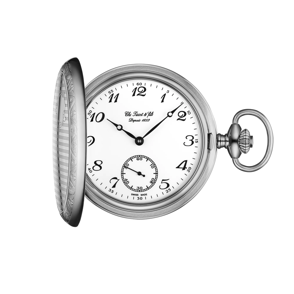 Front view of the watch Tissot Savonnette 49.4mm