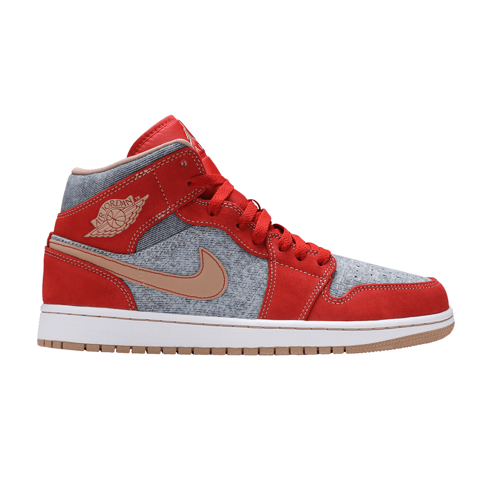 Air Jordan 1 Mid - Denim Red