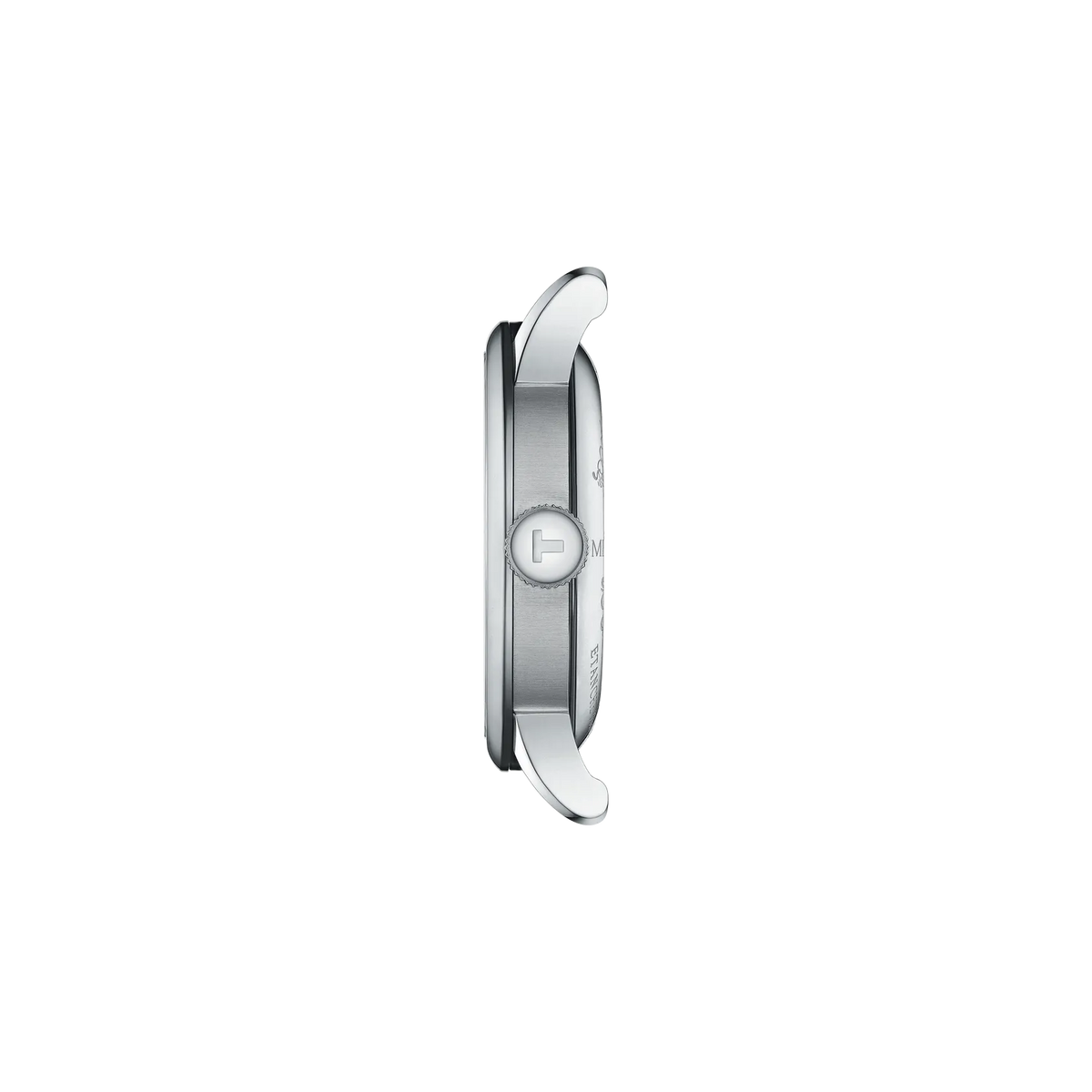 Profile view of the watch case Tissot Le Locle Open Heart 39.3mm