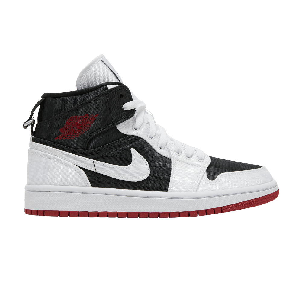 Wmns Air Jordan 1 Mid SE Utility - White Black Gym Red