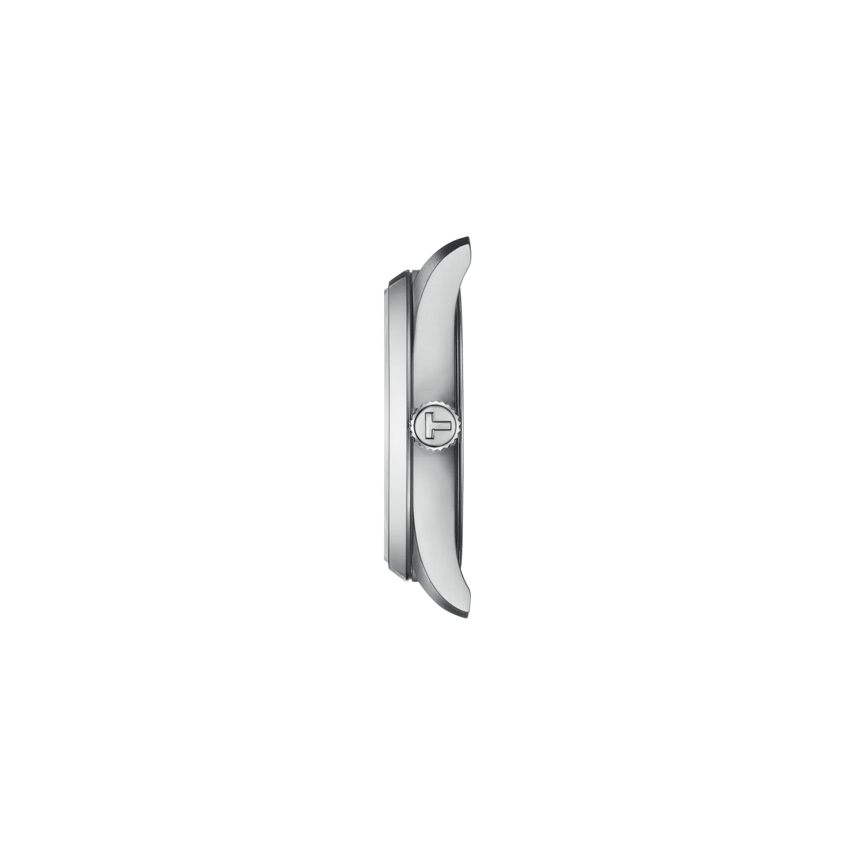 Profile view of the watch case Tissot PR 100 34mm
