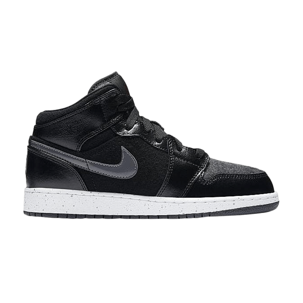 Air Jordan 1 Mid Premium GS - Black Dark Grey
