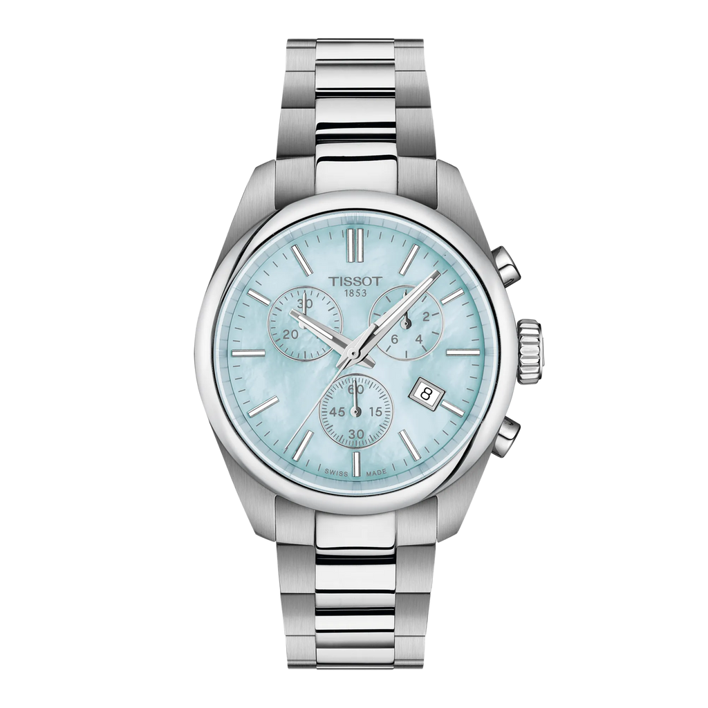 Front view of the watch Tissot PR 100 36mm