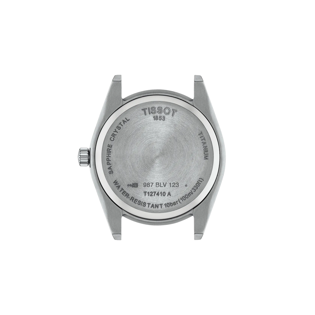 Back view of the watch case Tissot Gentleman 40mm