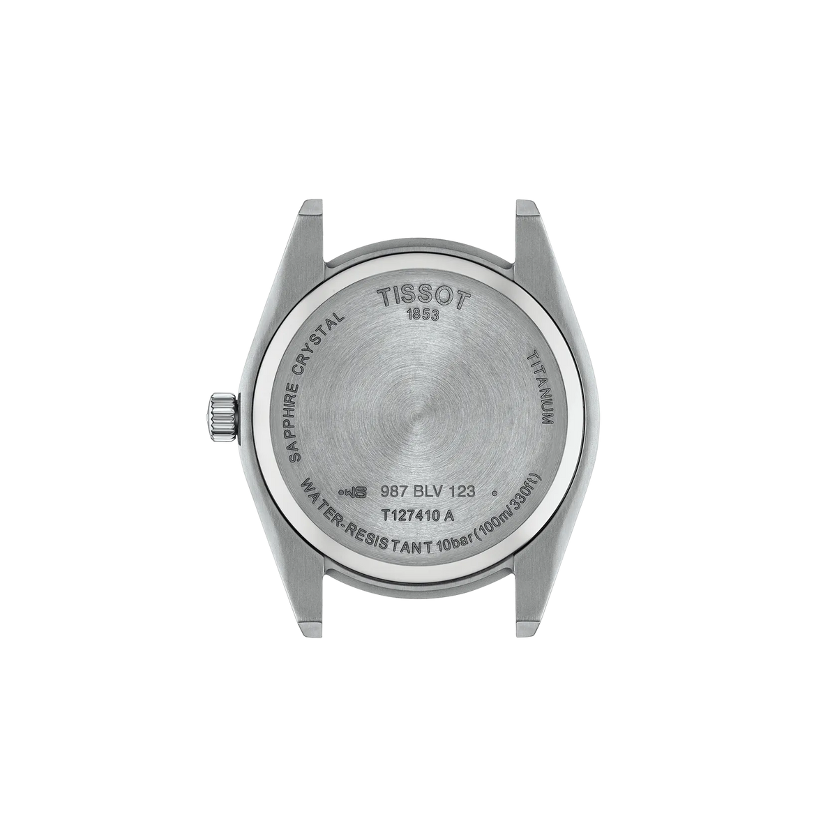 Back view of the watch case Tissot Gentleman 40mm