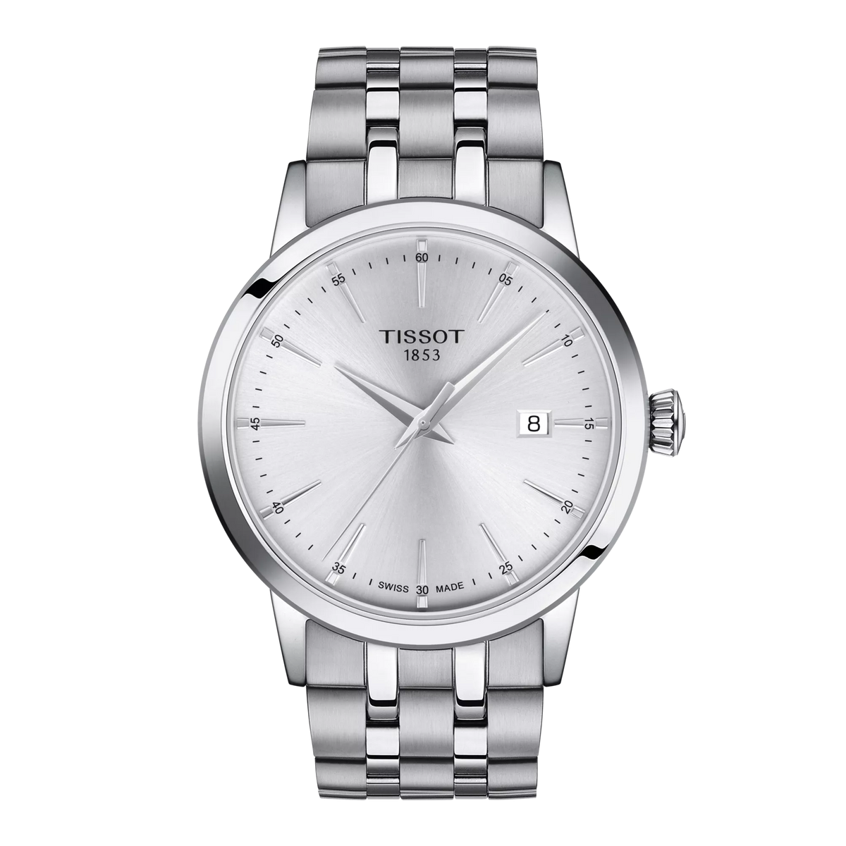 Front view of the watch Tissot Classic Dream 42mm