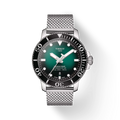 Front view of the watch Tissot Seastar 1000 Powermatic 80 with shadow